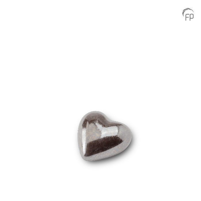 Mini-keepsake — zilvergrijs glanzend (sieraad-formaat) - view 1