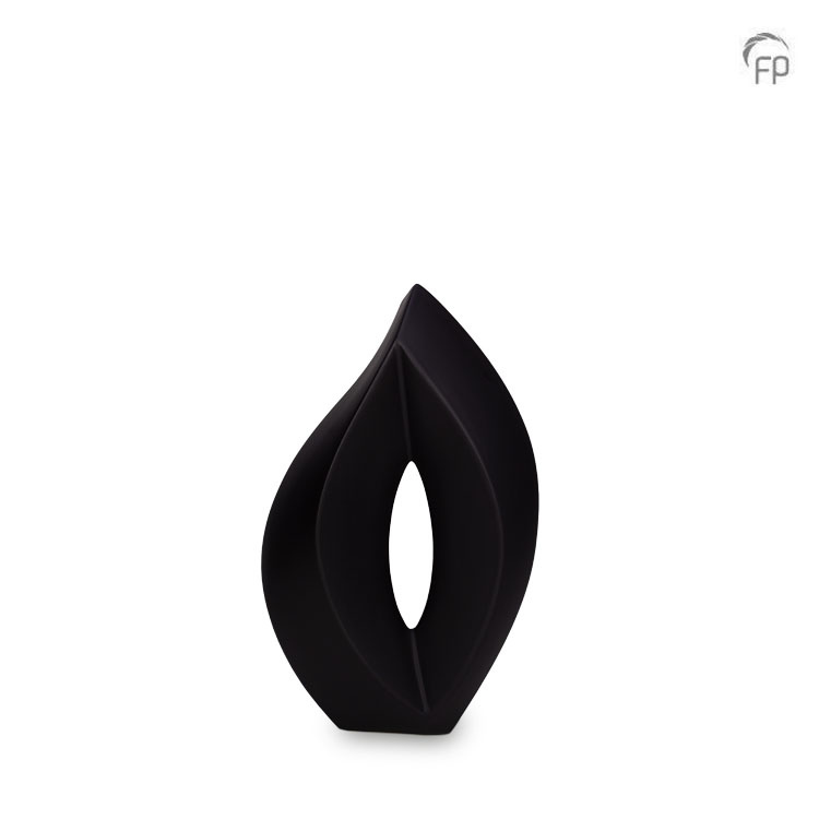 Keramische urn Venezia — zwart, mat (medium) - view 1