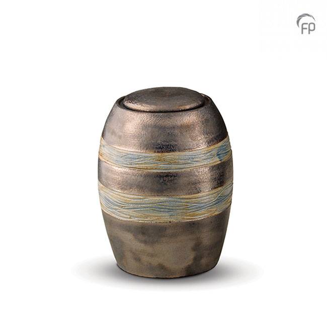 Keramische medium-urn metallic jadegroen, glans (rondachtig) - view 1