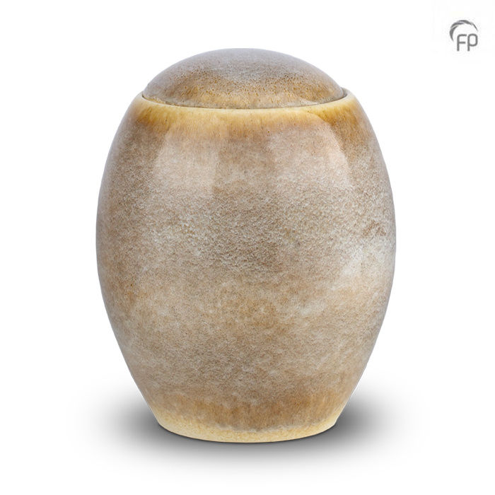Keramische urn Crafts — sandy white met beige (duurzaam, in/outdoor) - view 1
