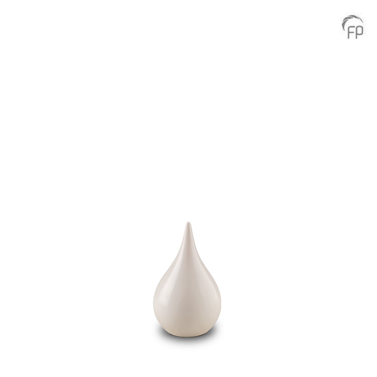 Mini-urn Teardrop — wit, glans (klein) - view 1