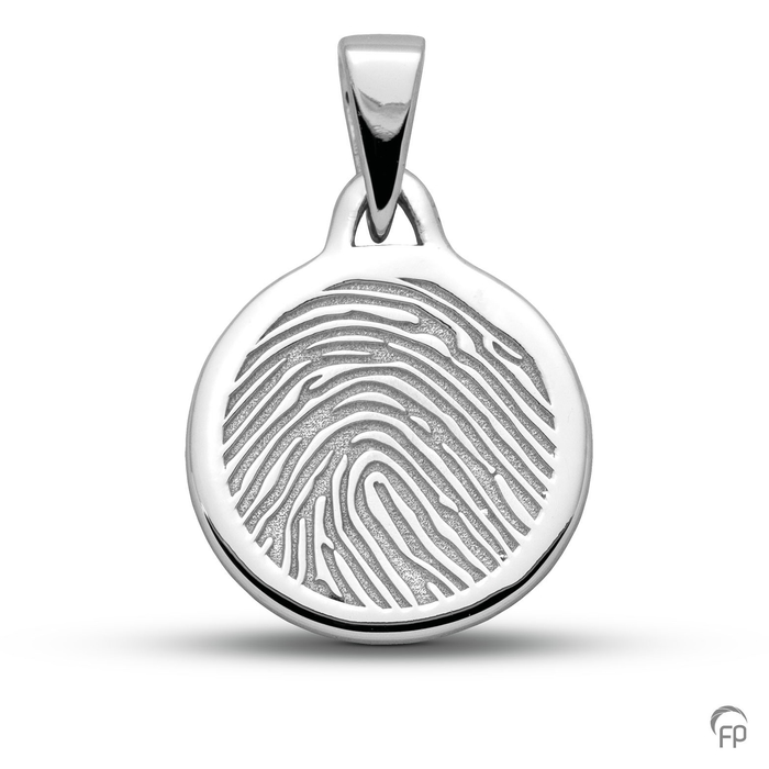 Vingerafdrukplaat LFP 01 — zilver middel (185) - view 1
