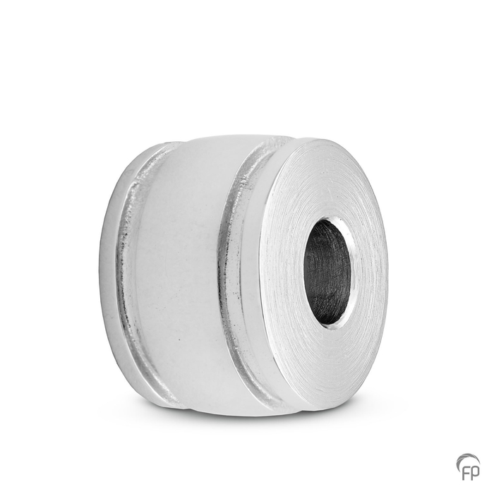 Memorial bead — Sterling 925 zilver, glans (basisbead) - view 1