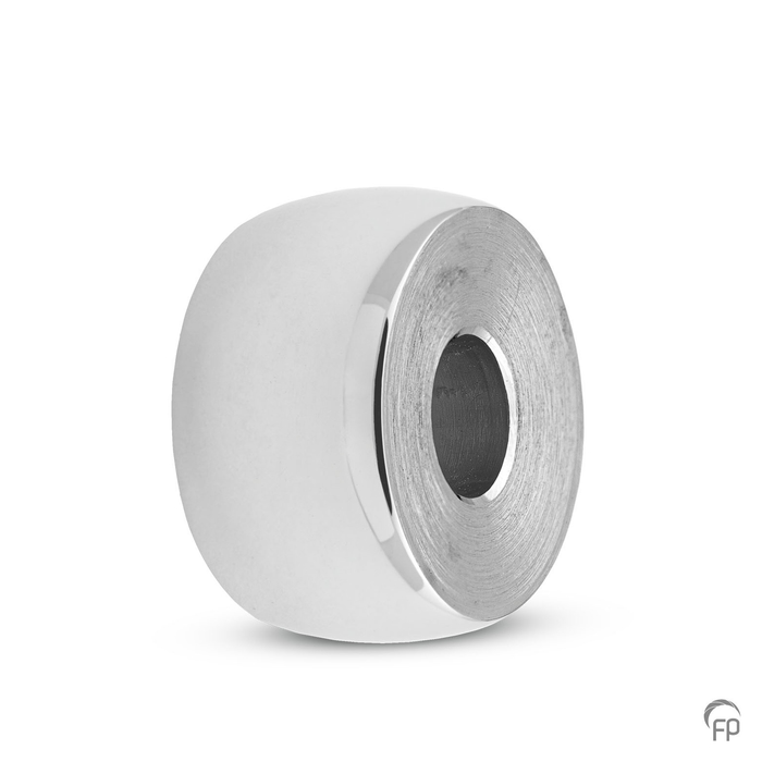 Memorial bead — Sterling 925 zilver, glans (slank, 2 mm doorvoer) - view 1