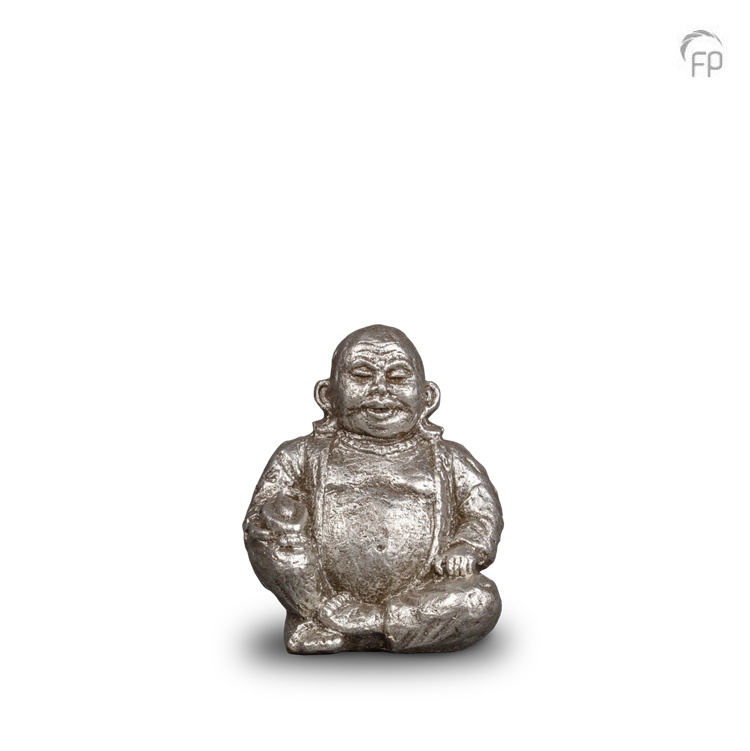 Keepsake-urn Boeddha — zilverkleurig keramiek (mini) - view 1