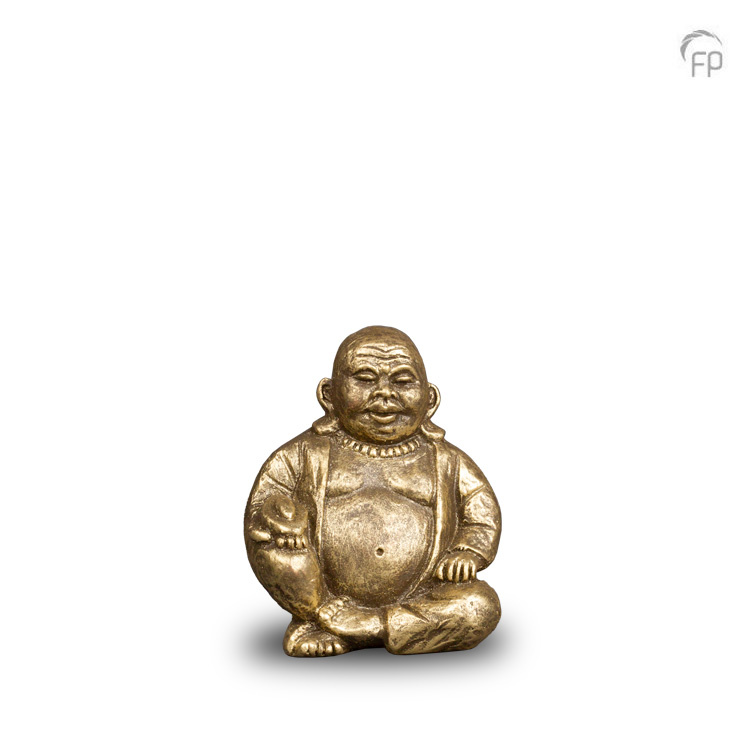 Keepsake-urn Boeddha — goudkleurig keramiek (mini) - view 1