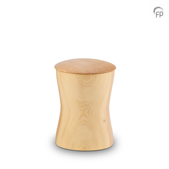 Houten mini-urn — Zwitsers grenenhout, kubisch (tussenformaat) - view 1