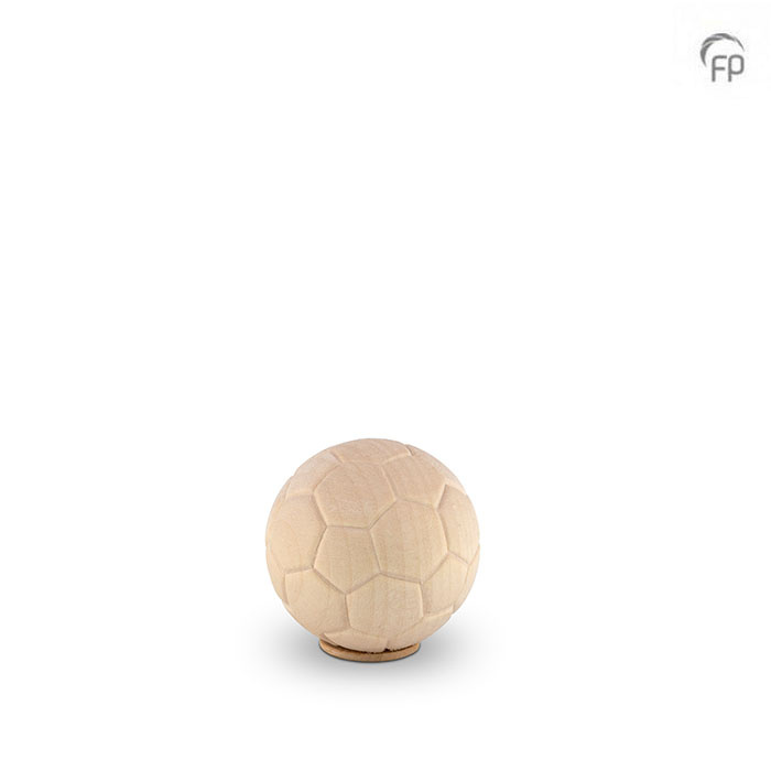 Houten keepsake voetbal — lindehout (sport-thema) - view 1