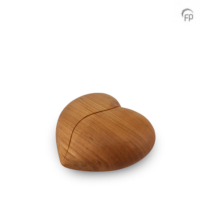 Houten keepsake hart "gebroken" — kersenhout (twee-delige constructie) - view 1