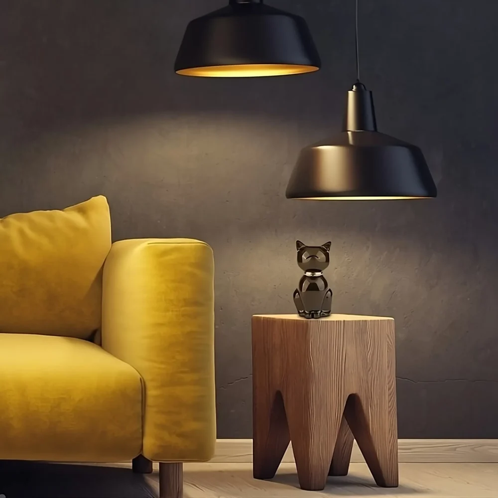 Katten Urn staand in woonkamer