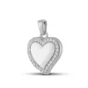 Assieraden Specialist - Ashanger Hart - Hartvorm met Steentjes - Romantisch en verfijnd - 925 Sterling zilver