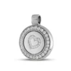 Assieraden Specialist - Ronde Ashanger met Hart - 925 Sterling Zilver - Sprankelende Rand