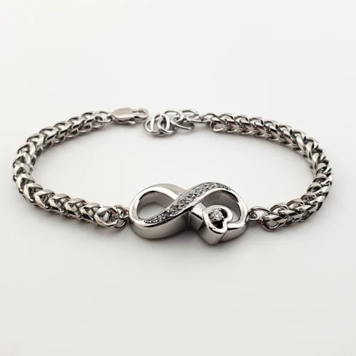 Infinity urn as armband zilver