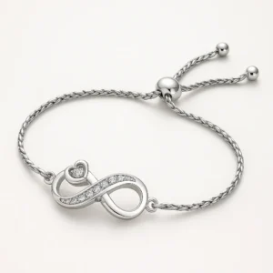infinity asarmband verstelbaar zilver